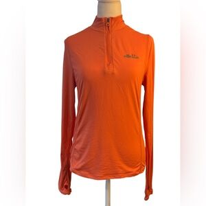 Ellesse Quarter Zip Stretchy Jacket Coral Large